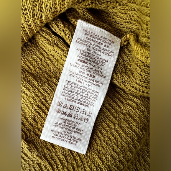 Free People Eazy Breezy Henley Lace Knit Thermal Long Sleeve Top S - Picture 4 of 5